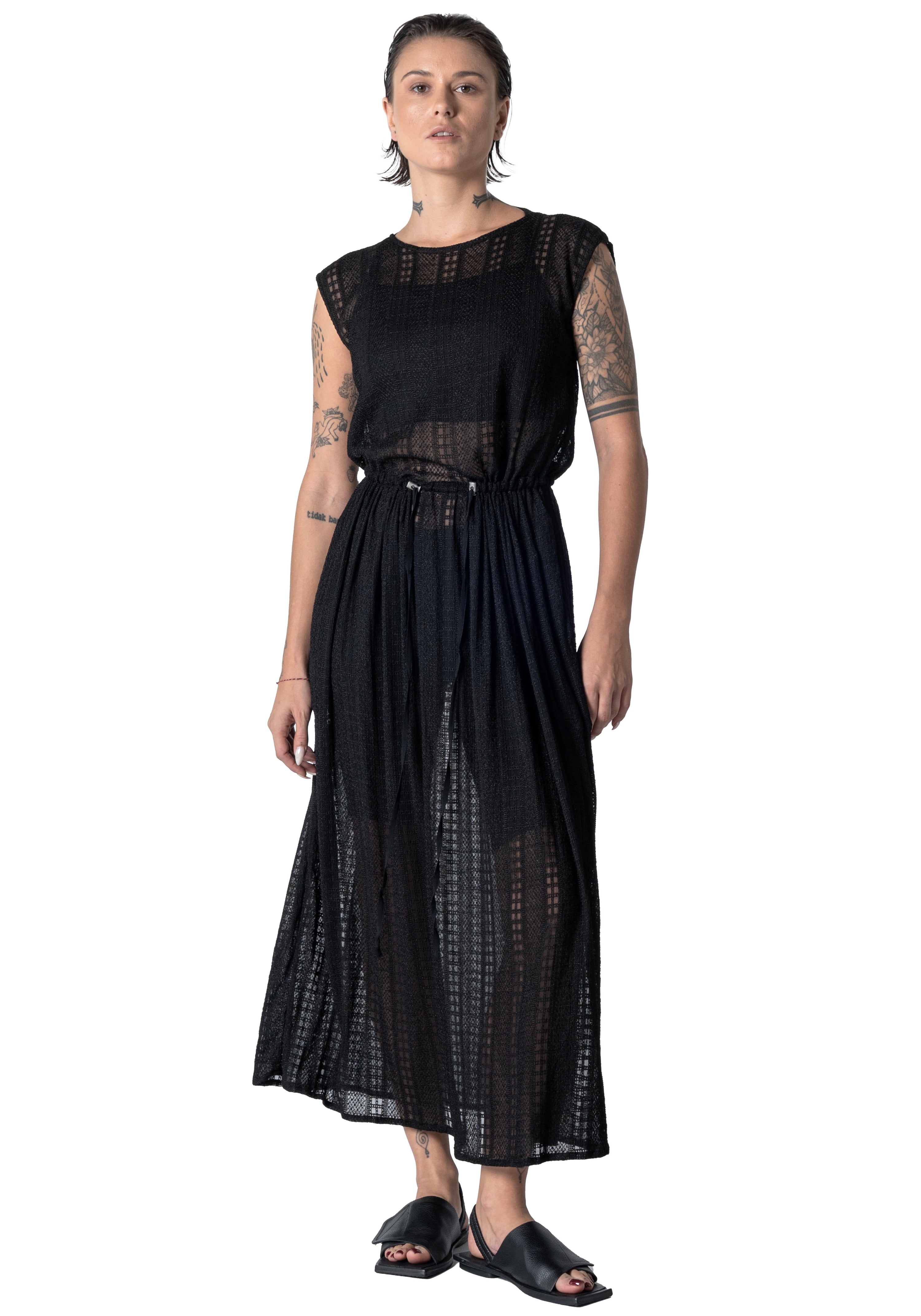 Atthis Dress Silk Embroidery