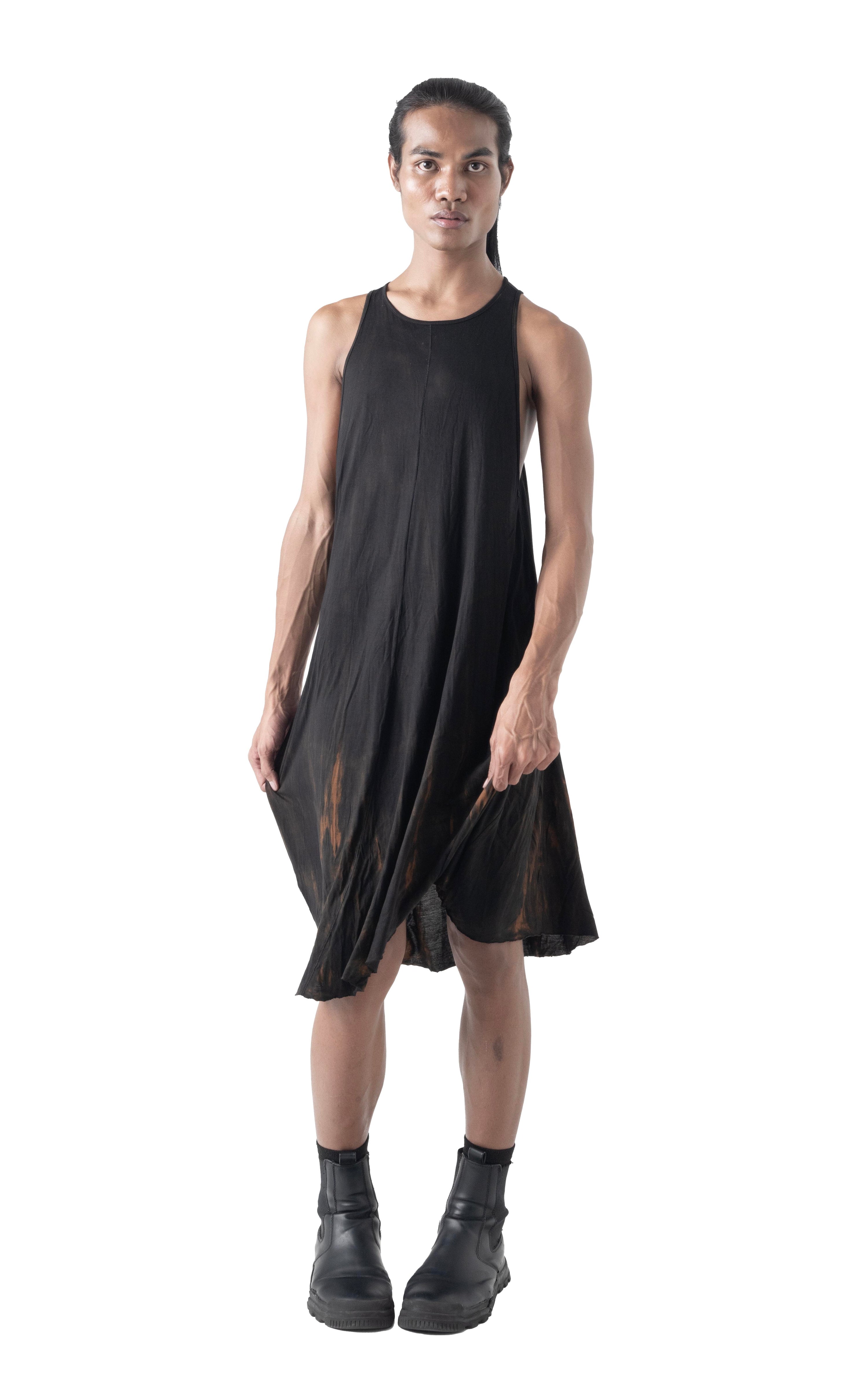 Clavicle Tank Dress Tie Dye