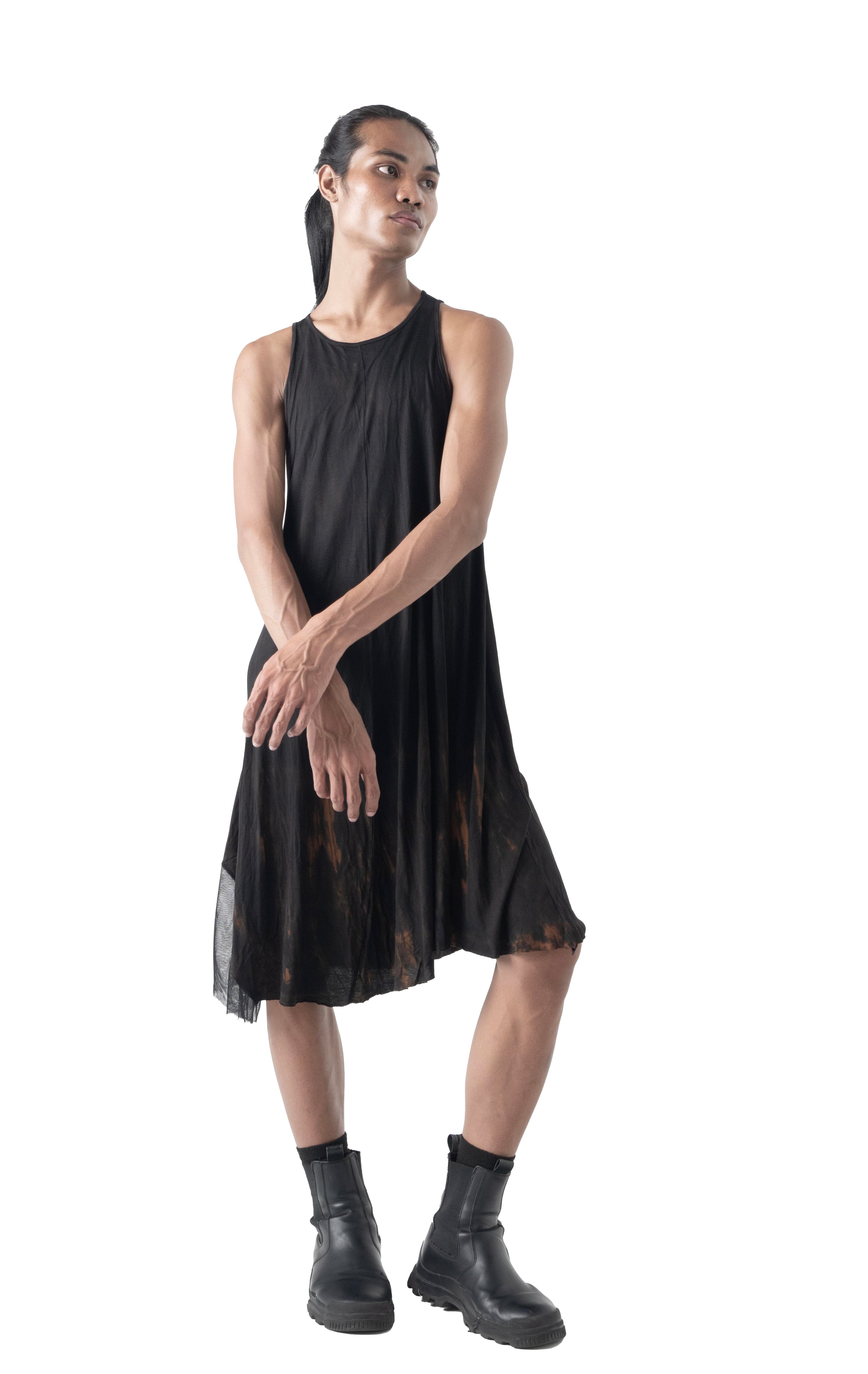 Clavicle Tank Dress Tie Dye