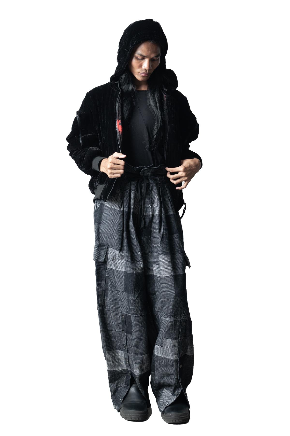 Enzioh Hooded Bomber Jacket