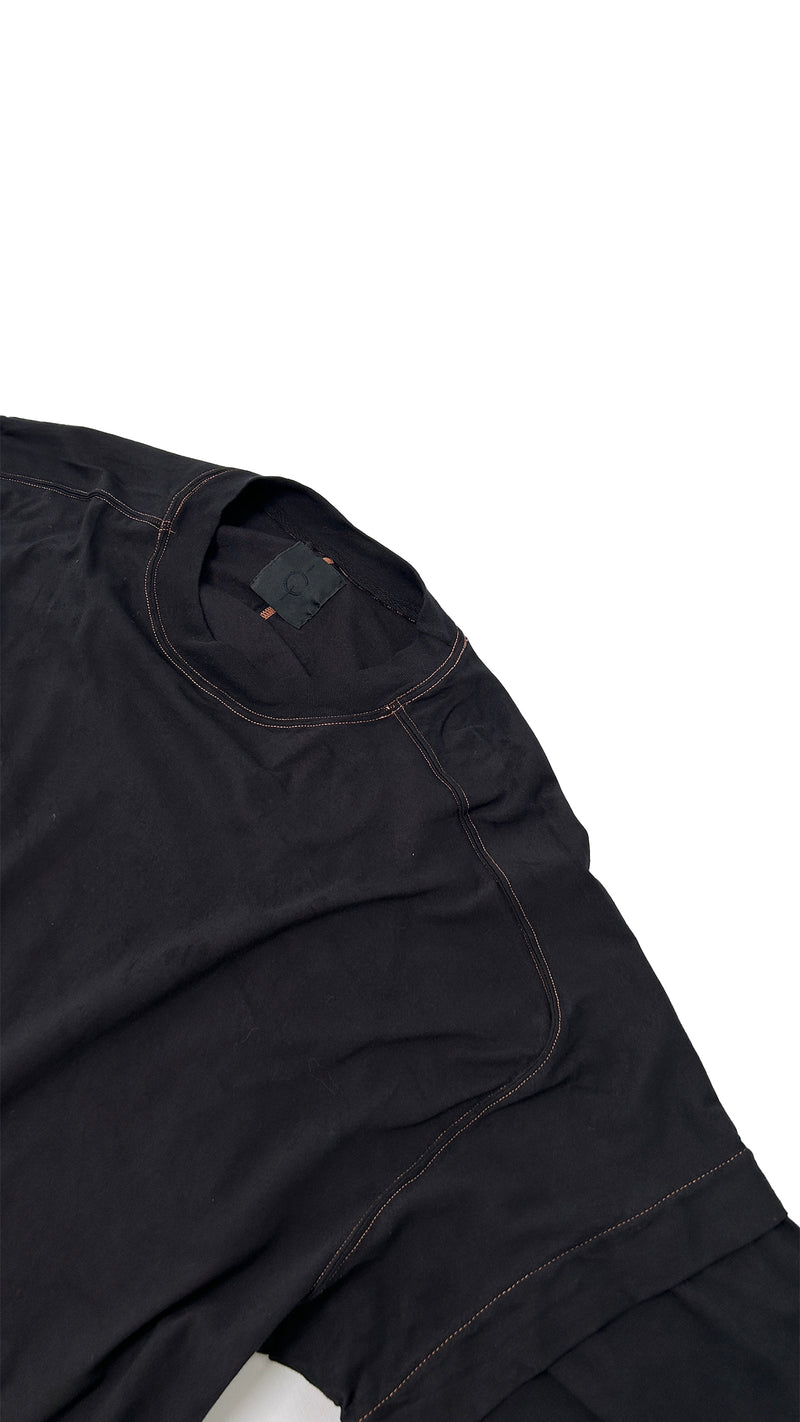 Suul Shirt Black contrast Stitch