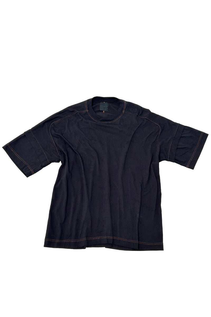 Suul Shirt Black contrast Stitch