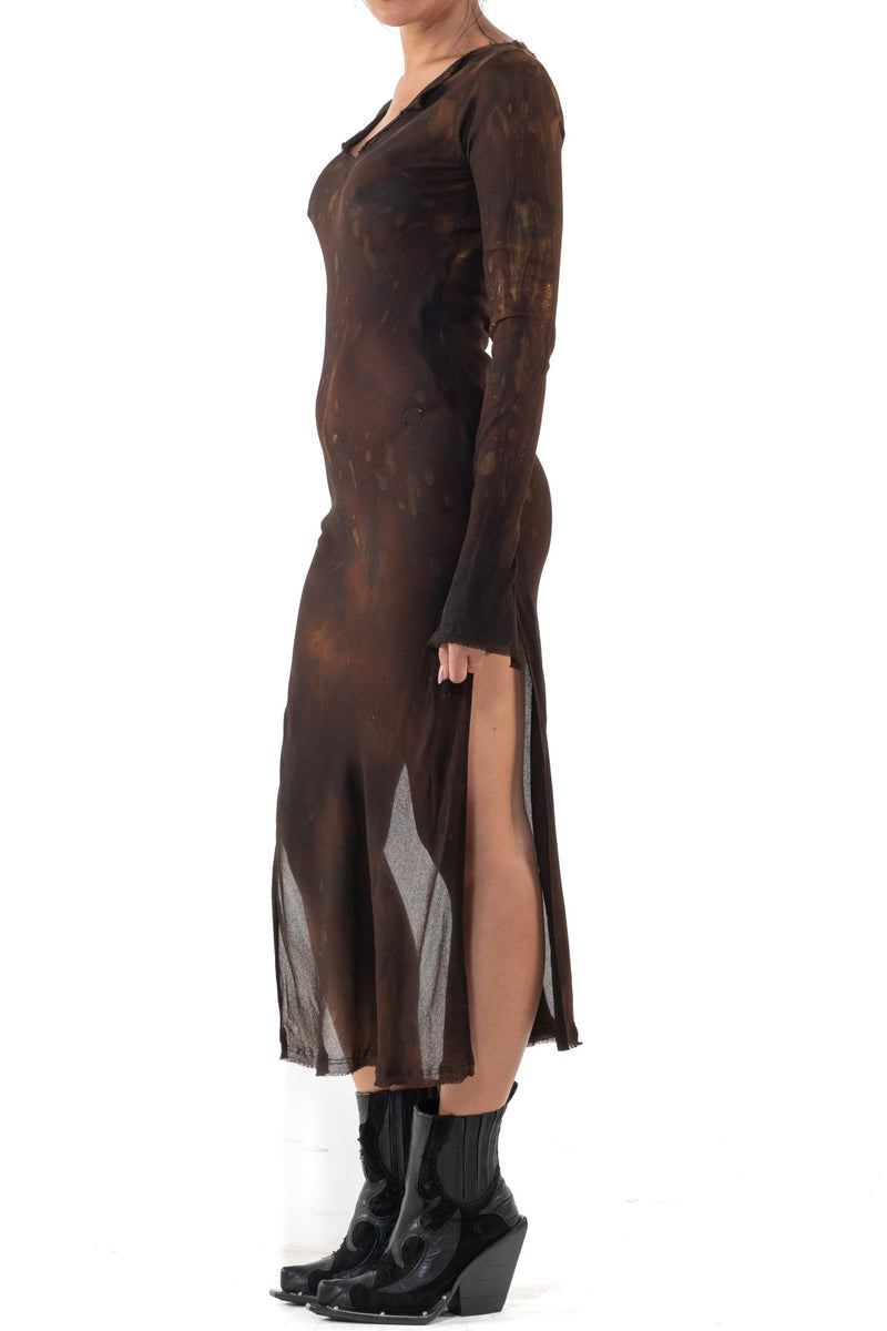 Albatross Dress Sheer Long Batik