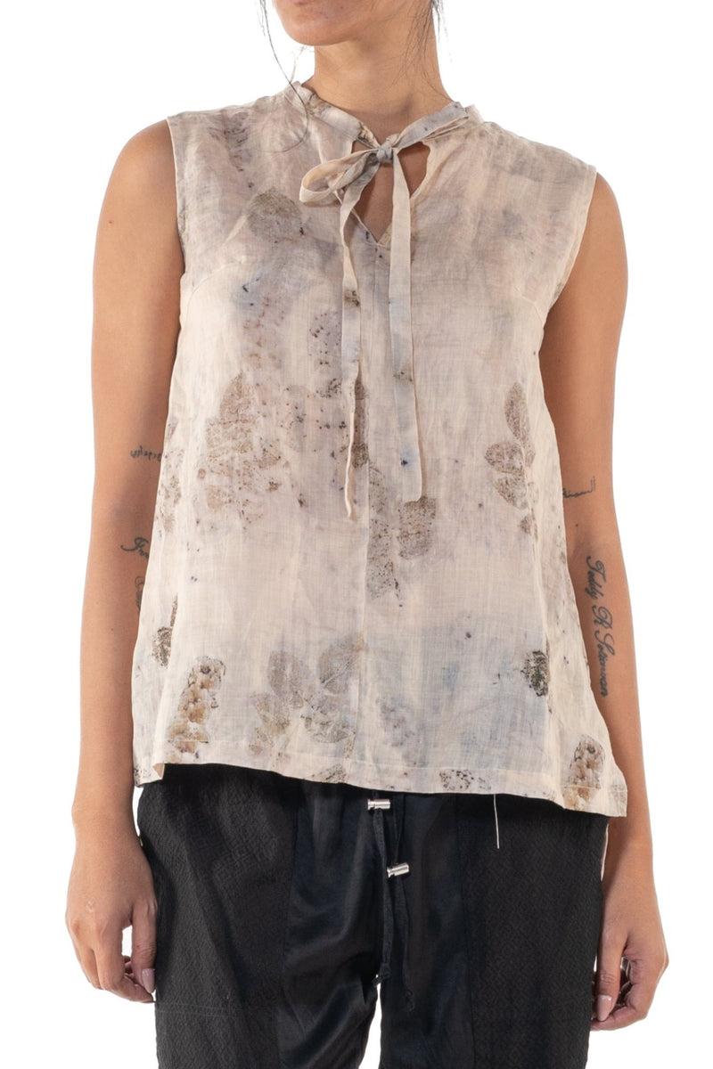 Faber Top Eco Print Beige